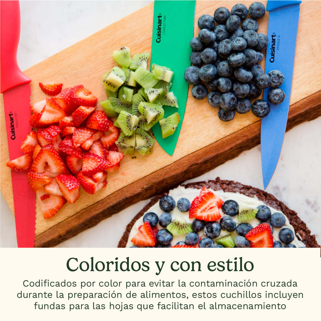 Set de Cuchillos Antiadherentes Multicolor de 12 pcs Advantage® de Cuisinart®