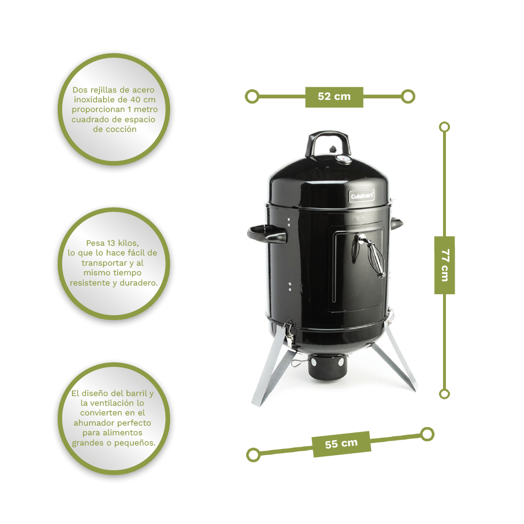 Ahumador de Carbón Vertical 16" de Cuisinart®