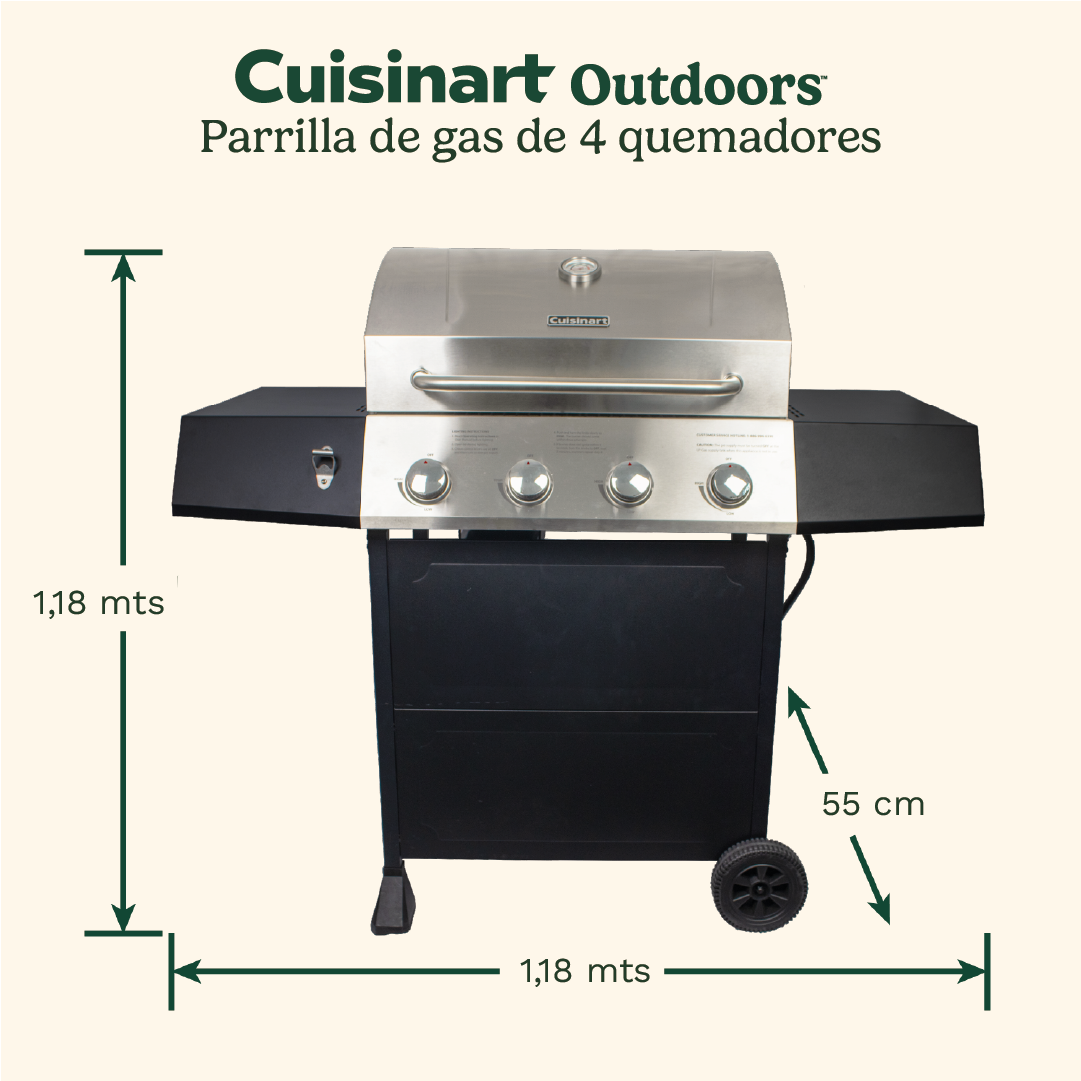 Parrilla a Gas de 4 Quemadores de Cuisinart®
