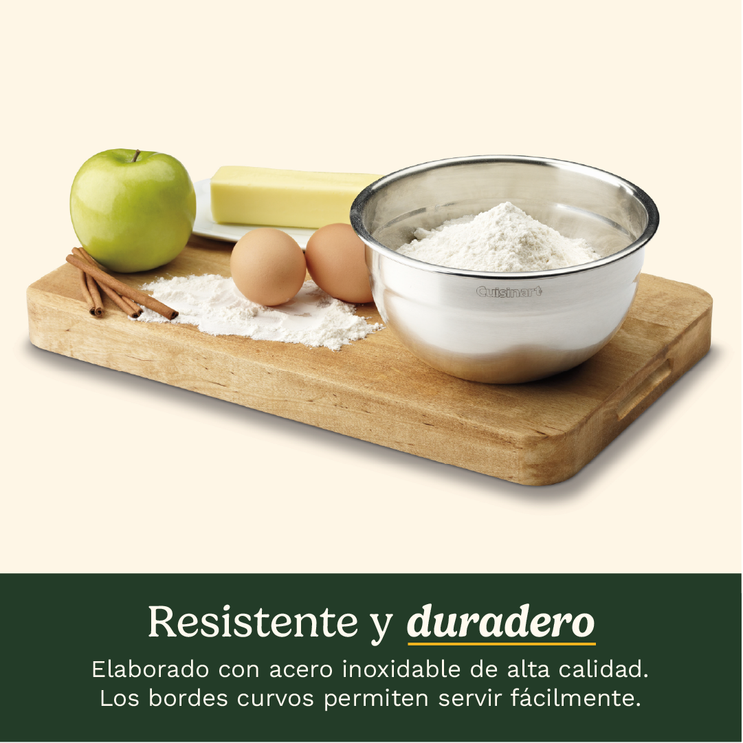Bowls de acero inoxidable para mezclar de 3 piezas con tapa de Cuisinart®