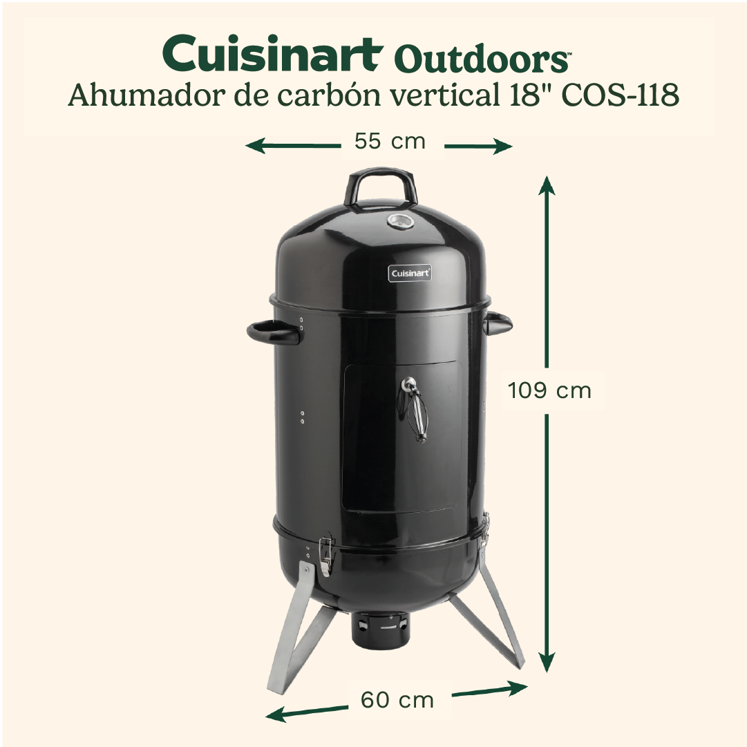 Ahumador de Carbón Vertical 18" de Cuisinart®