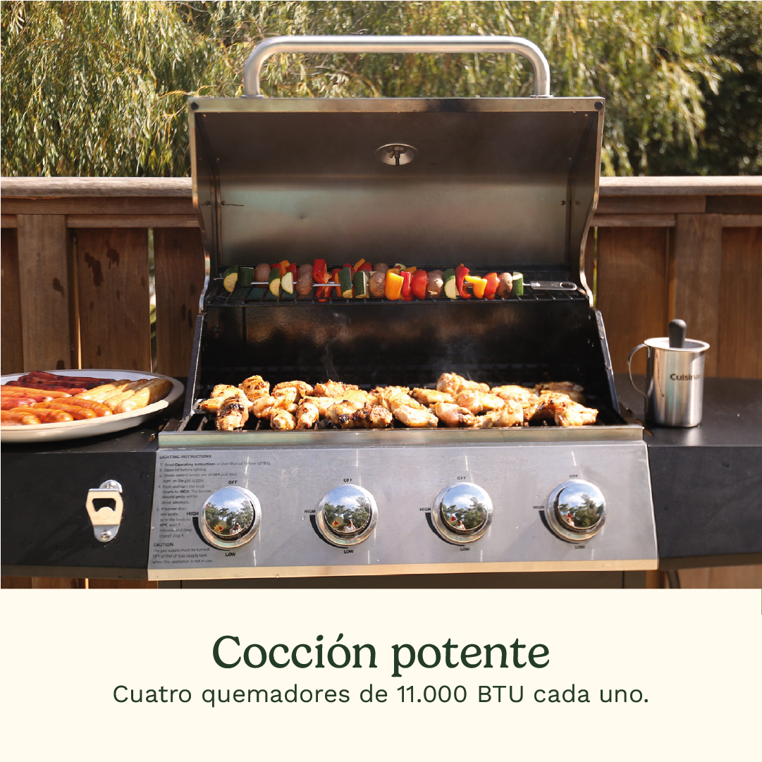 Parrilla a Gas de 4 Quemadores de Cuisinart®