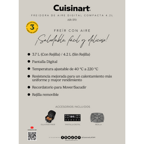 Freidora de Aire Digital Compacta de 4.2 Lts de Cuisinart®