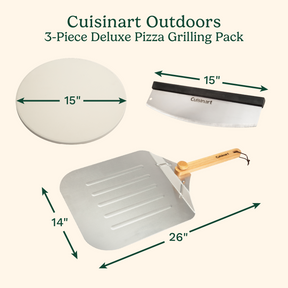 Juego de utensilios de lujo para pizza a la parrilla de 3 piezas de Cuisinart®