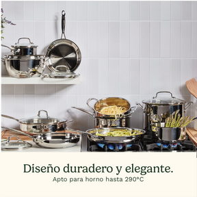 Set de Ollas de Acero Inoxidable de 11 piezas Chef ́s Classic™ de Cuisinart®