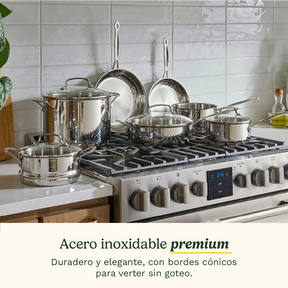 Set de Ollas de Acero Inoxidable de 11 piezas Chef ́s Classic™ de Cuisinart®