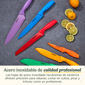Set de Cuchillos Antiadherentes Multicolor de 12 pcs Advantage® de Cuisinart®
