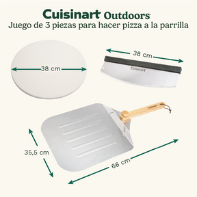 Juego de utensilios de lujo para pizza a la parrilla de 3 piezas de Cuisinart®